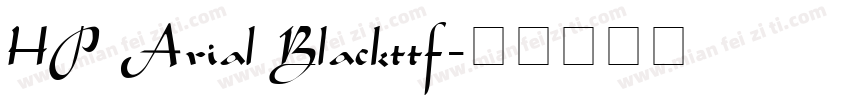HP Arial Blackttf字体转换